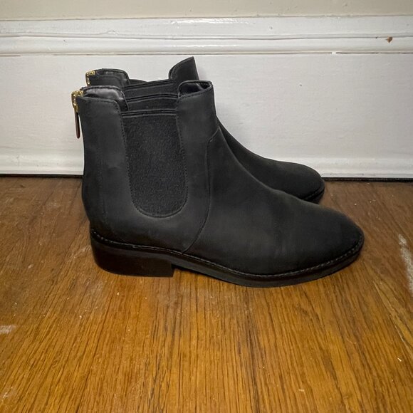 Cole Haan Reid Waterproof Bootie Chelsea Boots Womens 7 Black Leather Shoes - Picture 1 of 5